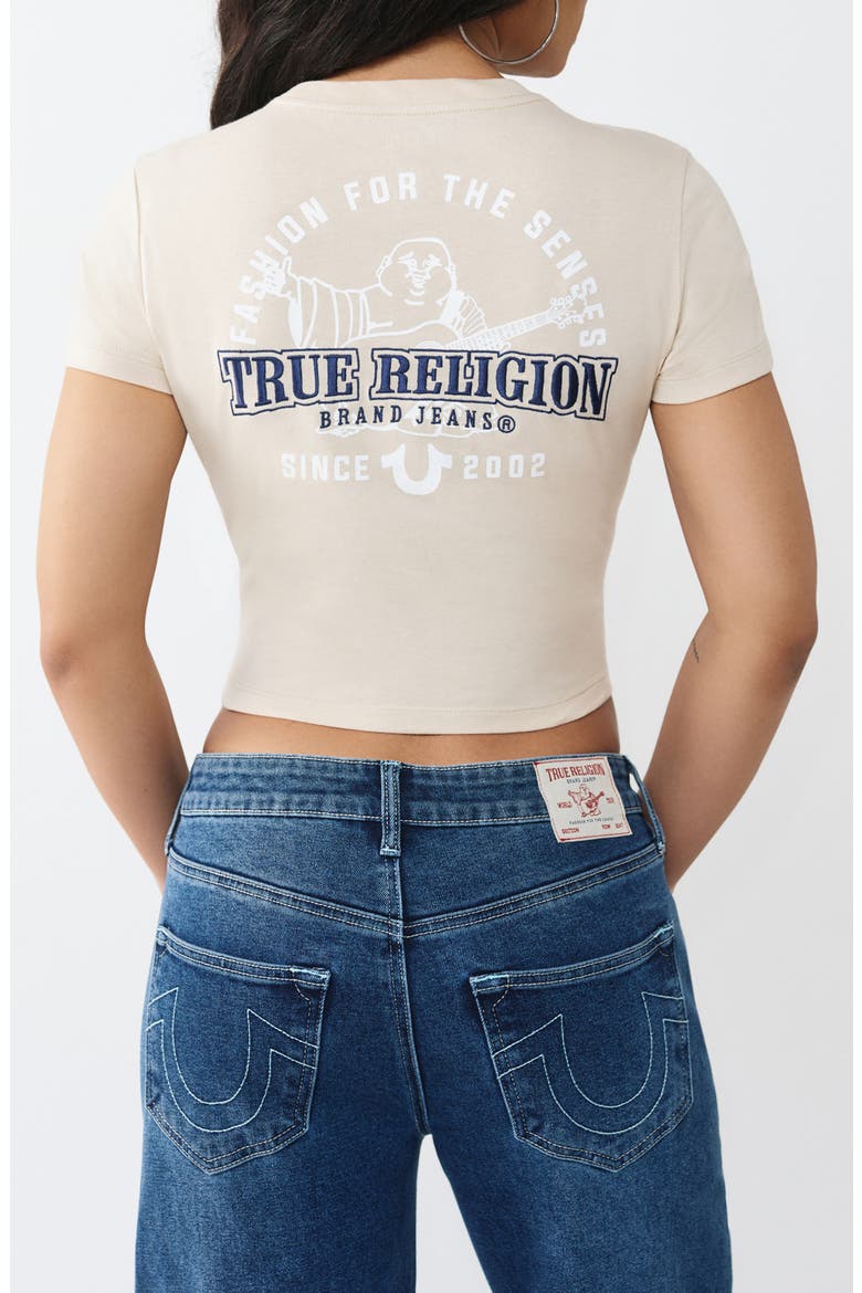 Buddha Relax Shrunken Tee, Alternate, color, FOG