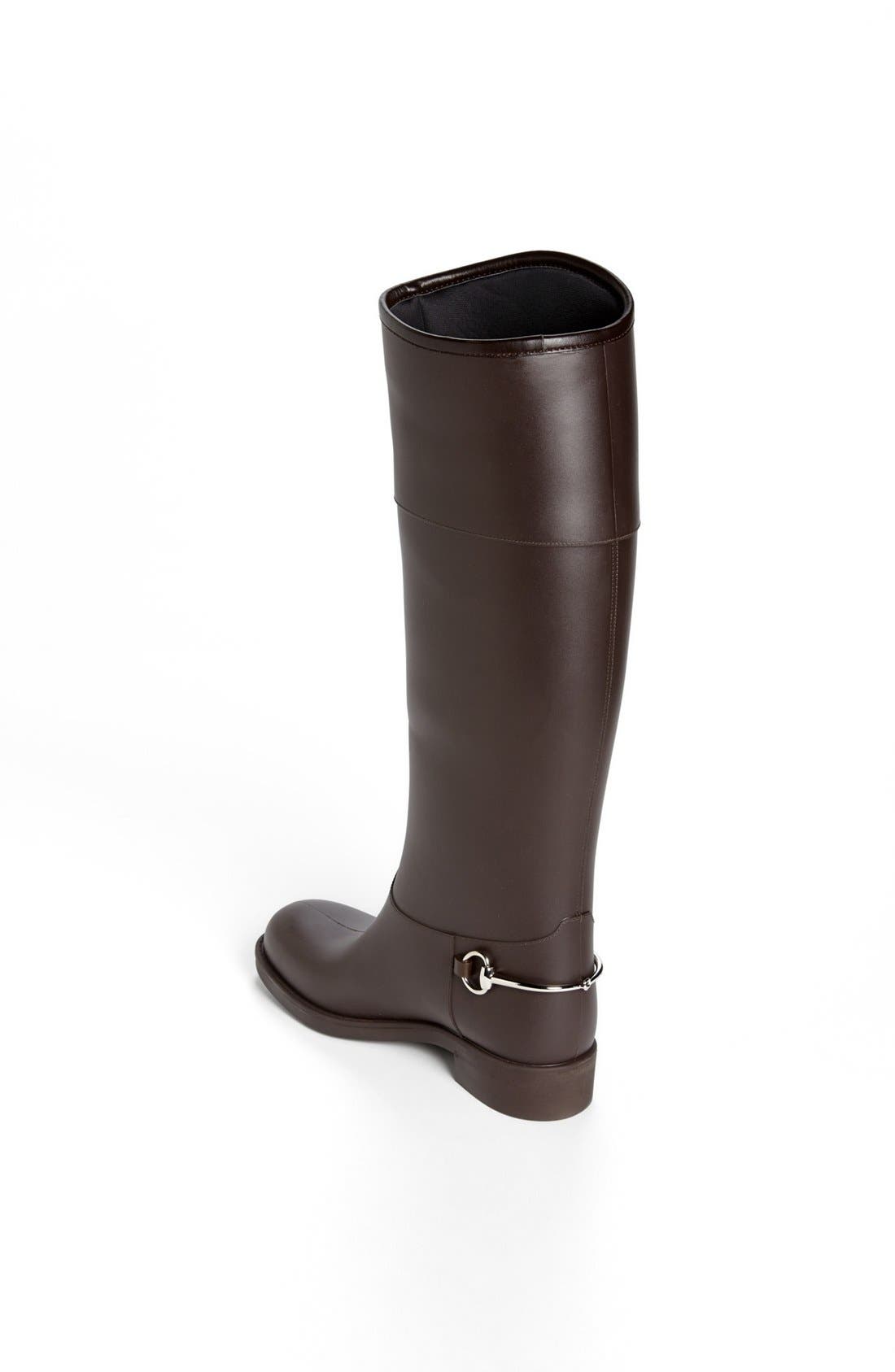 Rubber Waterproof Rain Boot, Alternate, color, COCOA