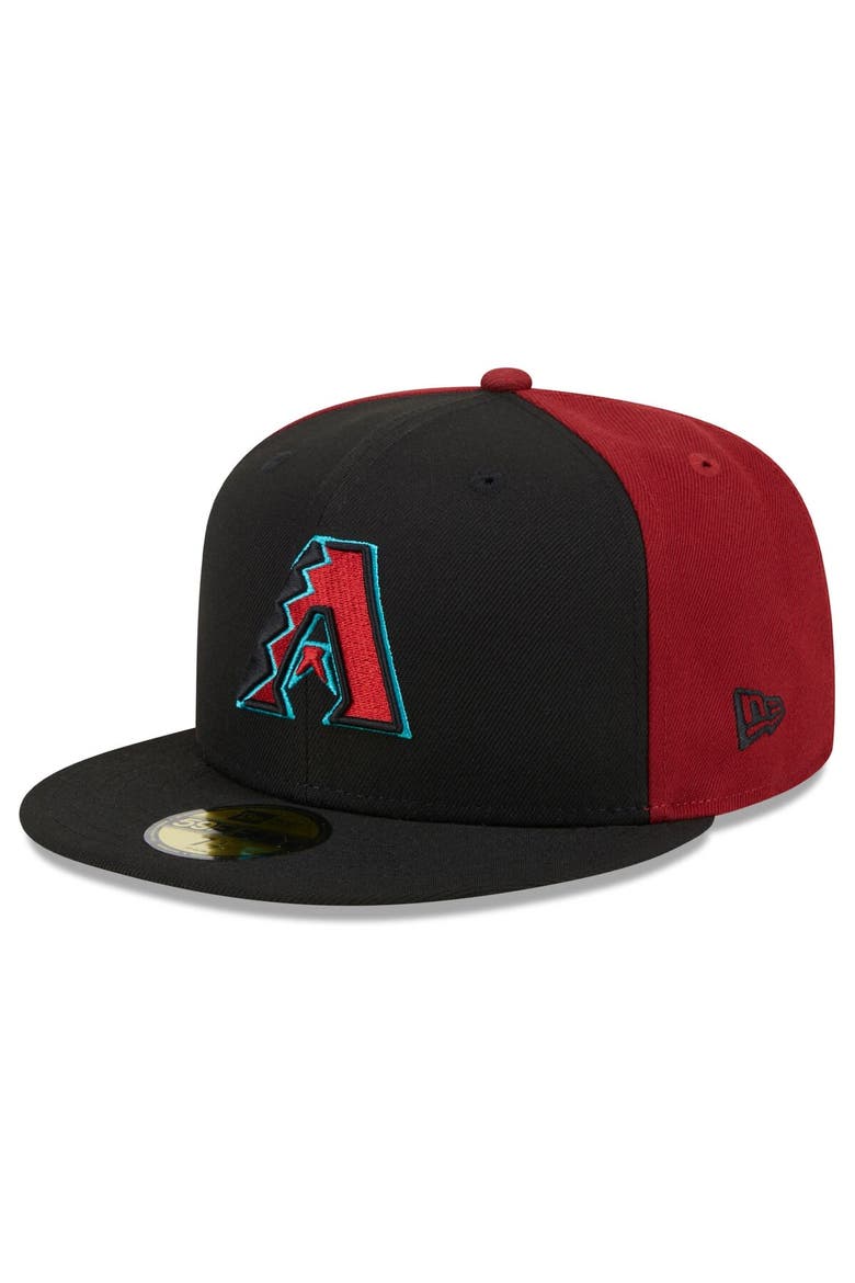 Men's New Era Black/Red Arizona Diamondbacks Gameday Sideswipe 59FIFTY Fitted Hat, Alternate, color, Black