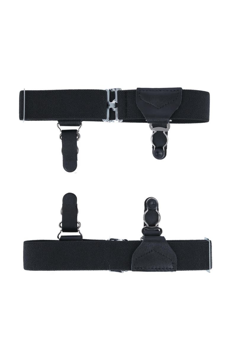 Trafalgar Sutton Double Grip Sock Garters, Main, color, Black