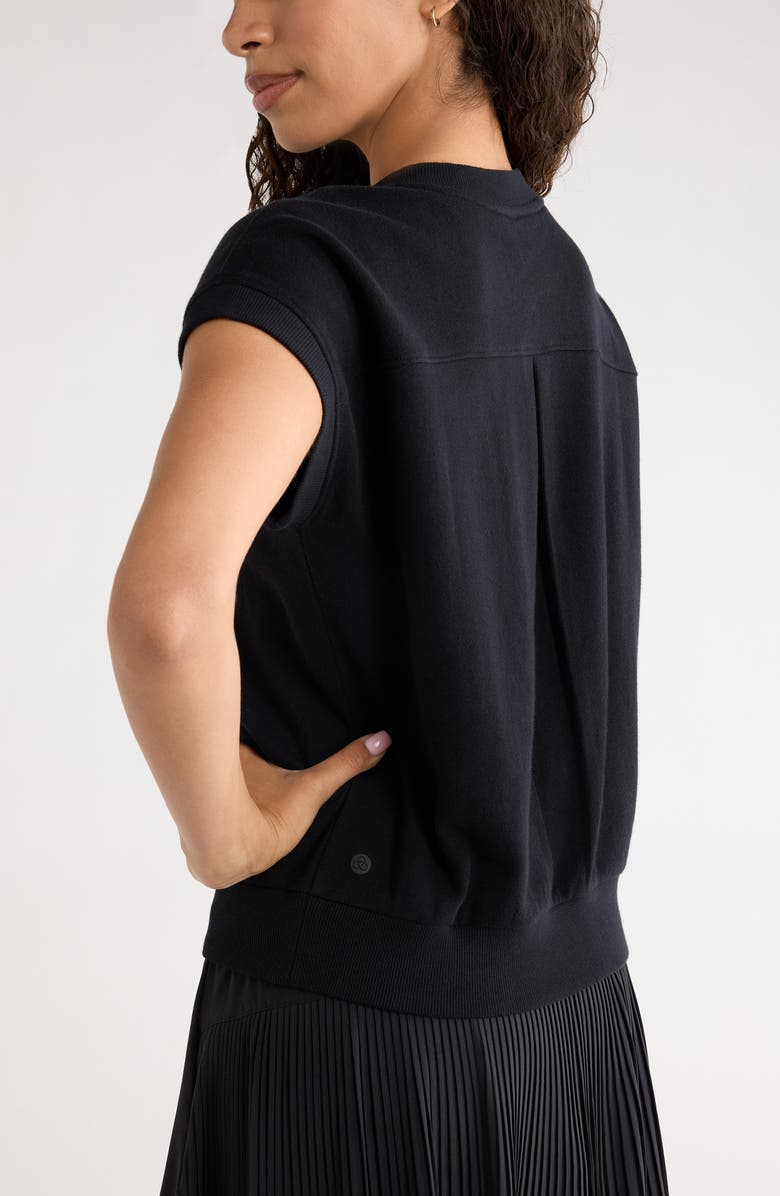 Zella Go Easy Terry Cotton Blend Sweatshirt, Alternate, color, Black