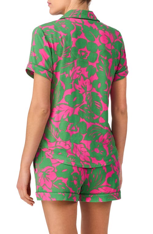 Kate Spade New York Print Short Pajamas In Green