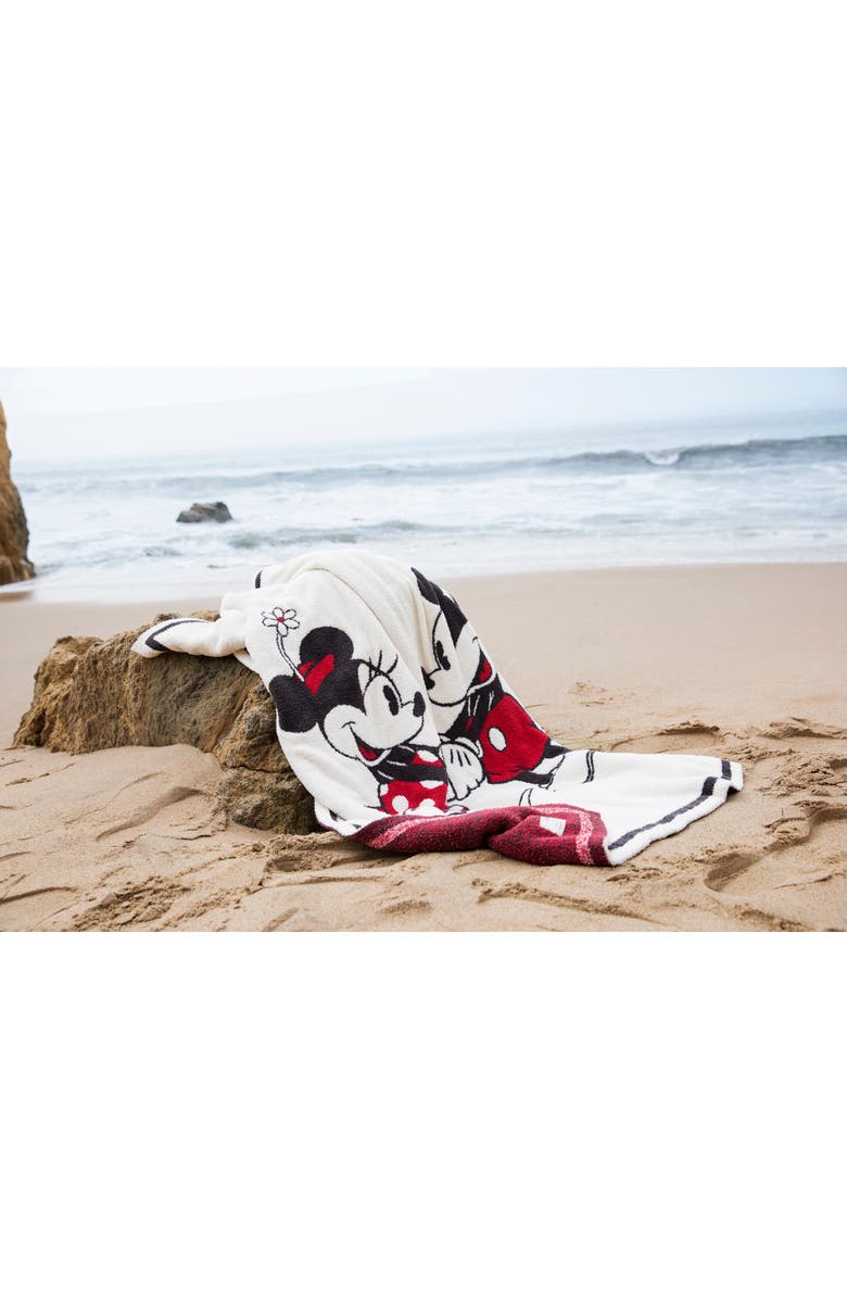 Barefoot Dreams<sup>®</sup> CozyChic<sup>™</sup> Classic Disney<sup>®</sup> Mickey & Minnie Blanket, Alternate, color, Cream Multi