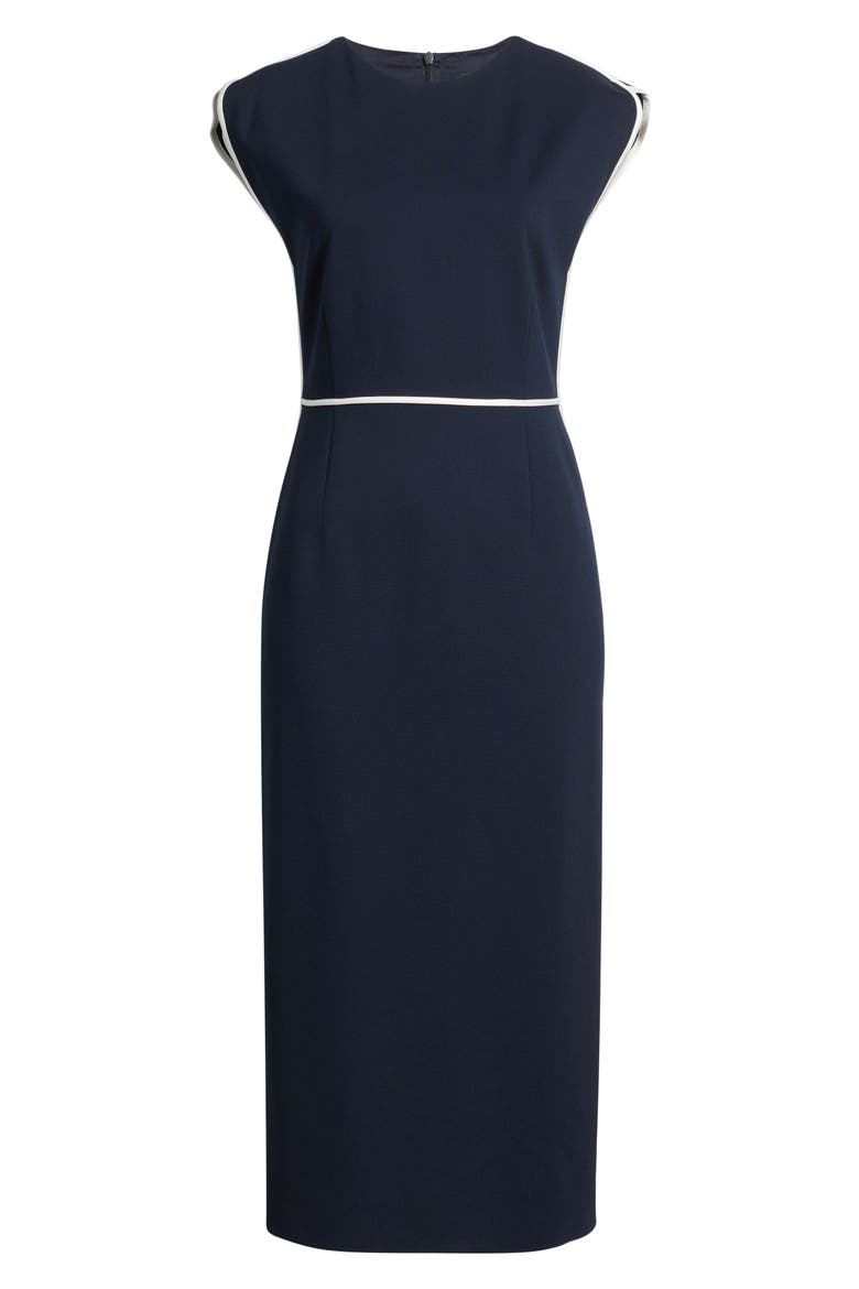Detira Cap Sleeve Sheath Dress, Alternate, color, DK BU