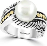 EFFY Sterling Silver & 18K Gold Freshwater Pearl Ring