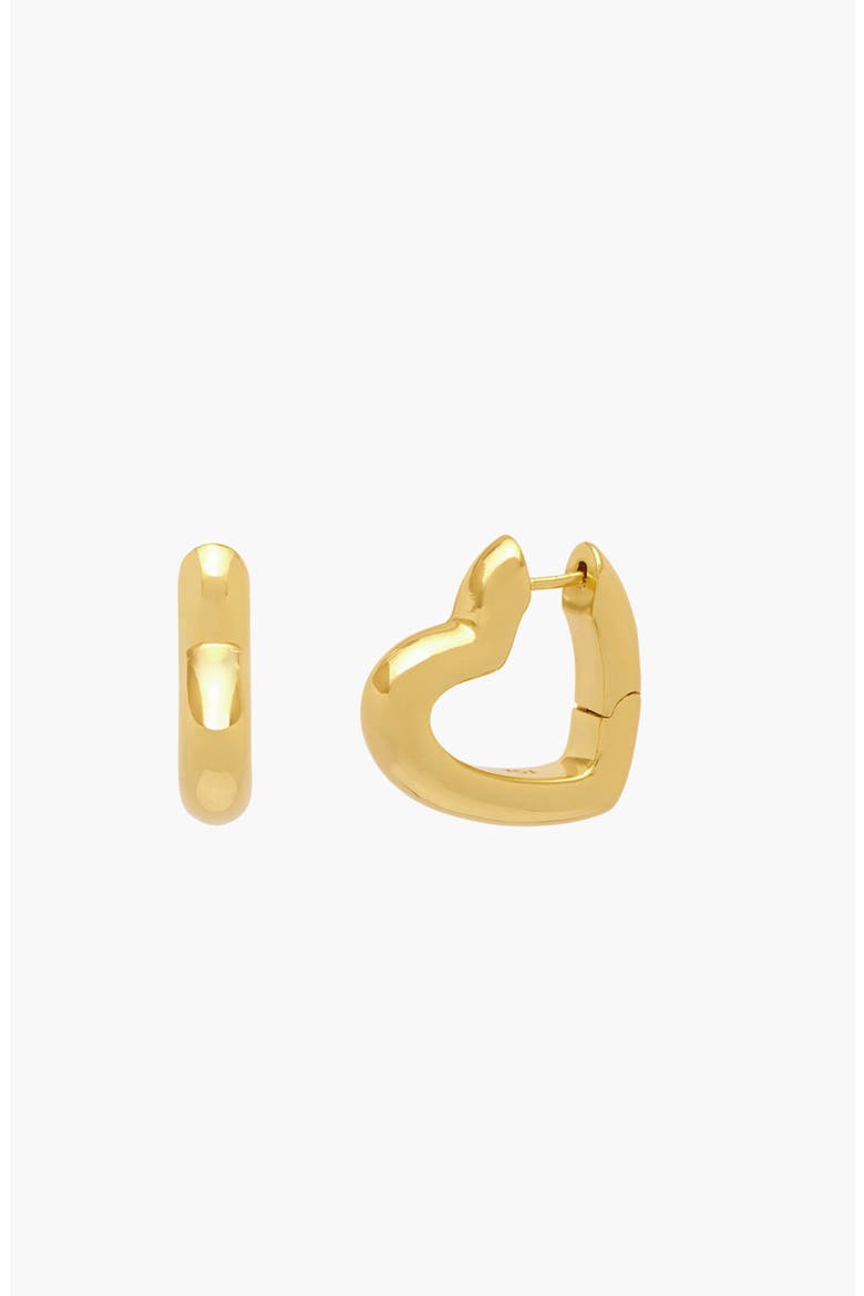 Loff Heart Hoop Earrings, Alternate, color, Gold