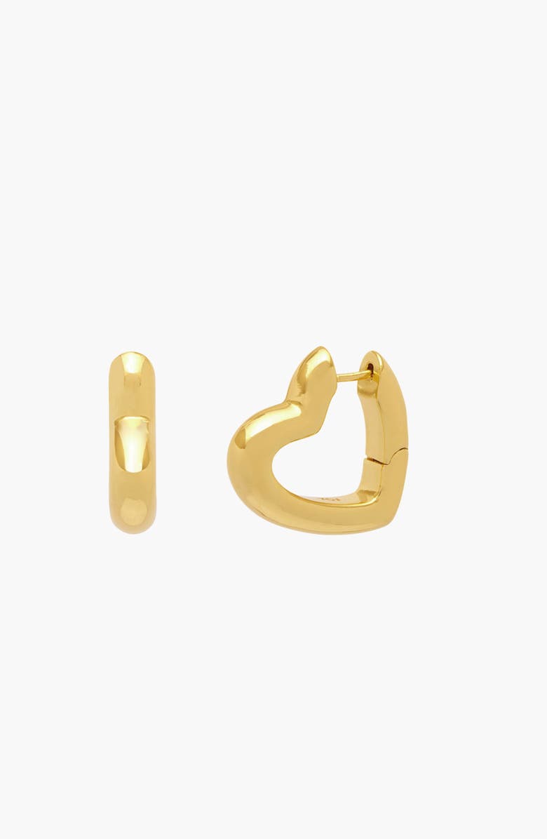 YOJ Loff Heart Hoop Earrings, Alternate, color, Gold
