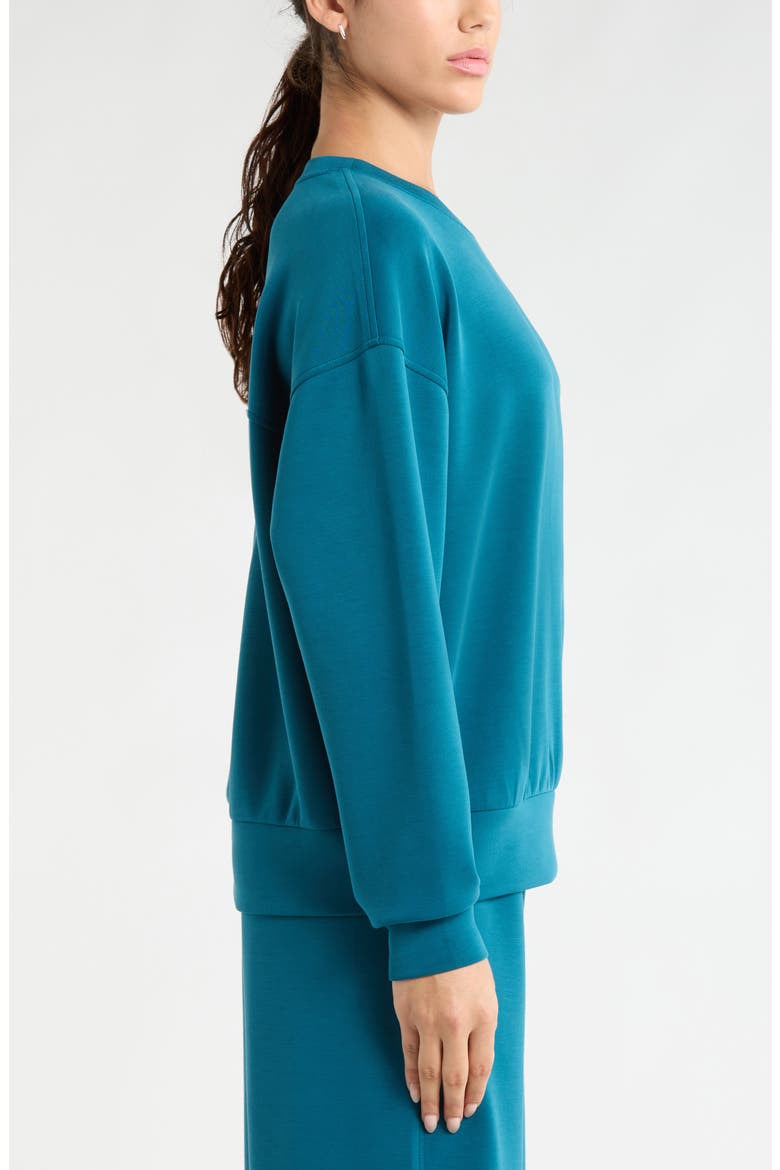 Soft Luxe Boxy Crew Sweatshirt, Alternate, color, TEAL SEAGATE