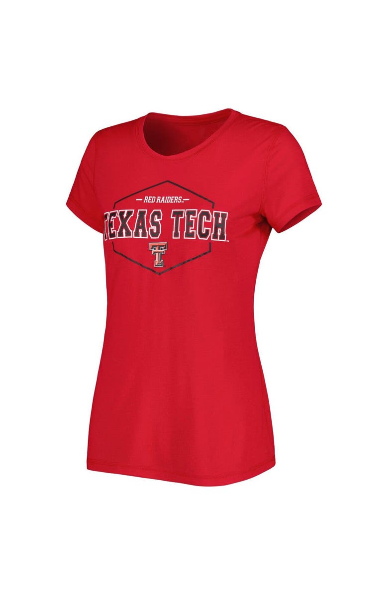 CONCEPTS SPORT Women's Concepts Sport Red/Black Texas Tech Red Raiders Badge T-Shirt & Flannel Pants Sleep Set, Alternate, color, 