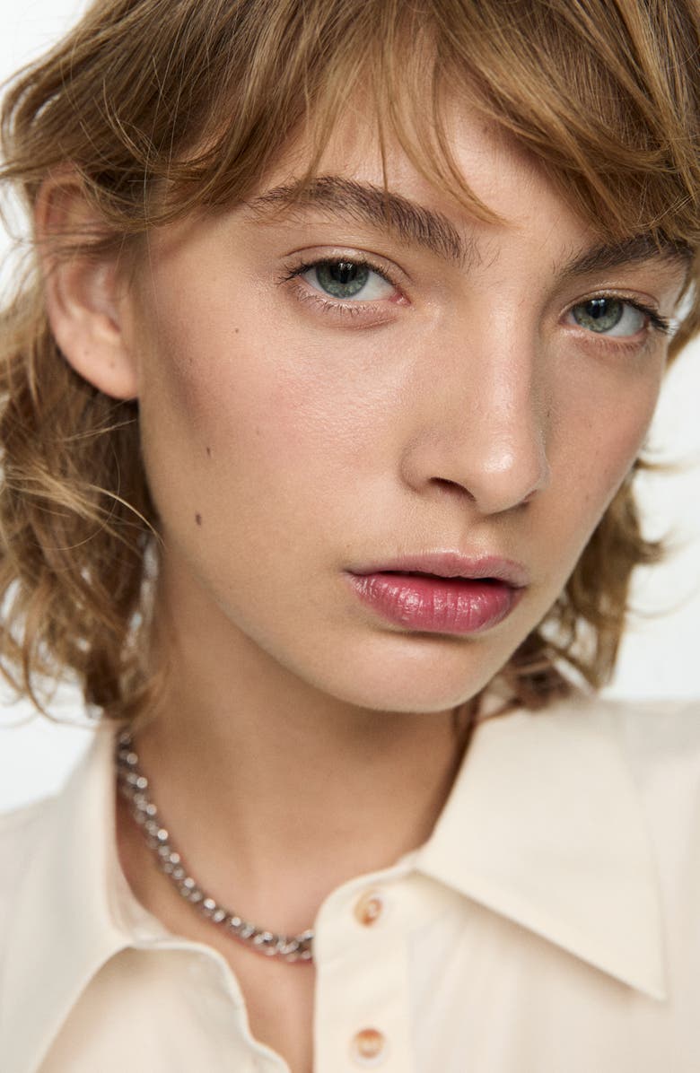 MANGO Short Sleeve Button-Up Shirt, Alternate, color, 