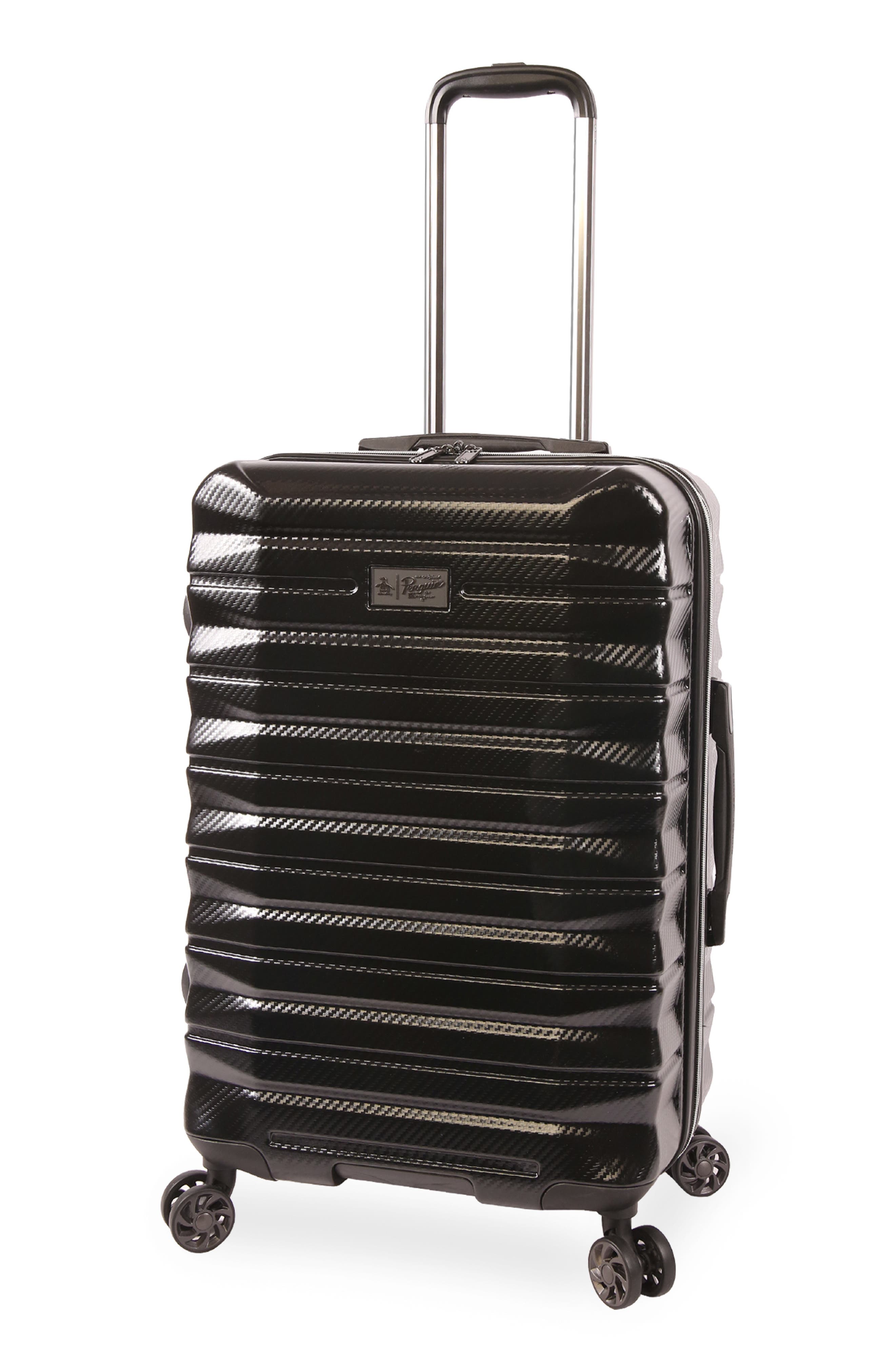 Original Penguin Brady 3-Piece Hardside Luggage Set, Alternate, color, Black