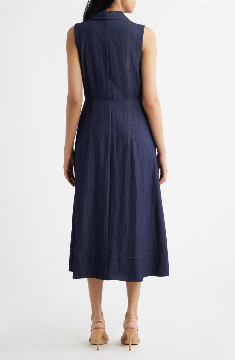 Vince Camuto Sleeveless Denim Midi Dress, Alternate, color, Denim