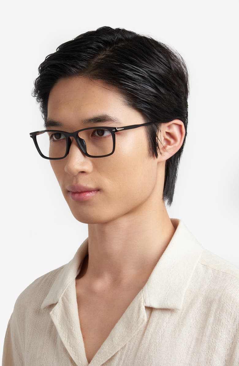 David Beckham Eyewear 57mm Rectangular Optical Glasses, Alternate, color, 