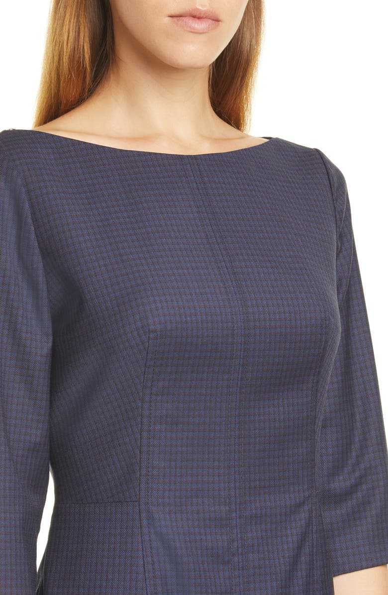 BOSS DOKOS SHADOW CHECK DRESS, Alternate, color, 