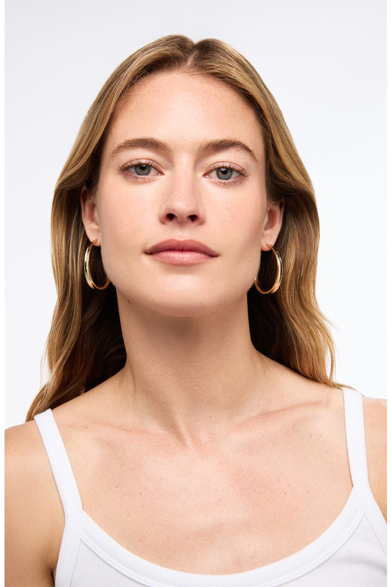Wade Large Hoop Earrings, Alternate, color, GOLD