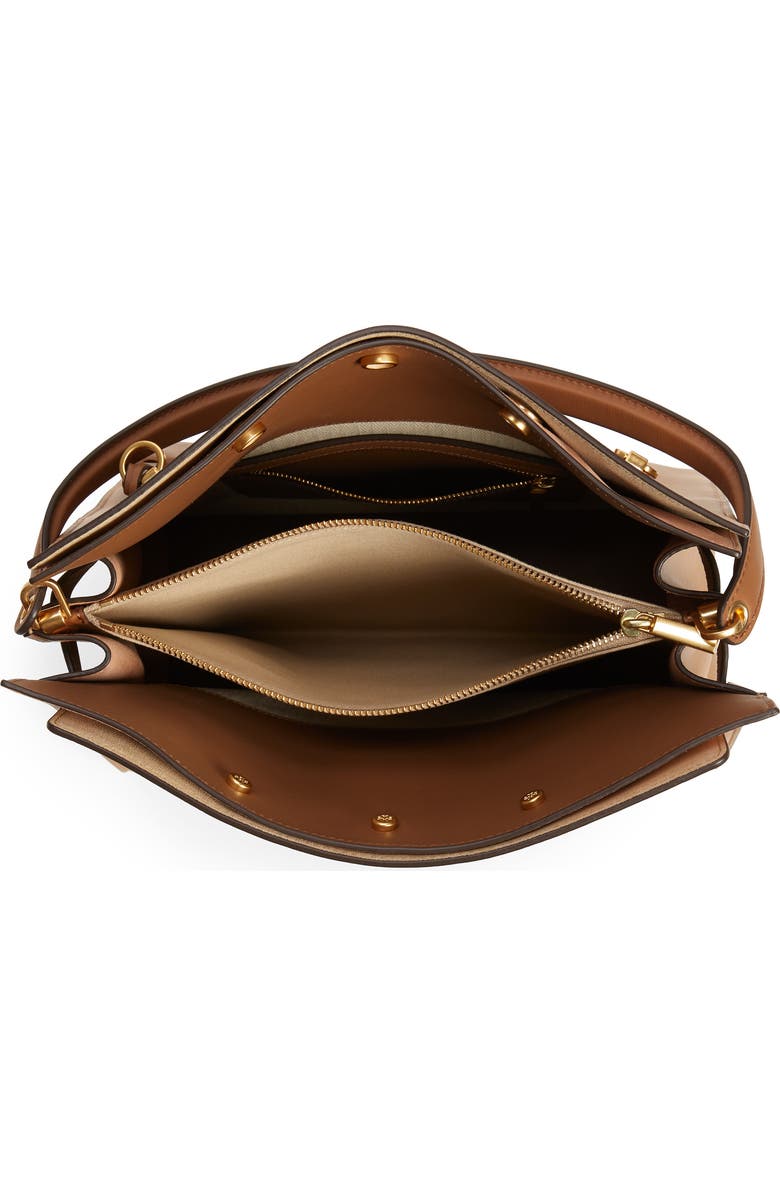 Tory Burch Lee Radziwill Leather Double Bag, Alternate, color,