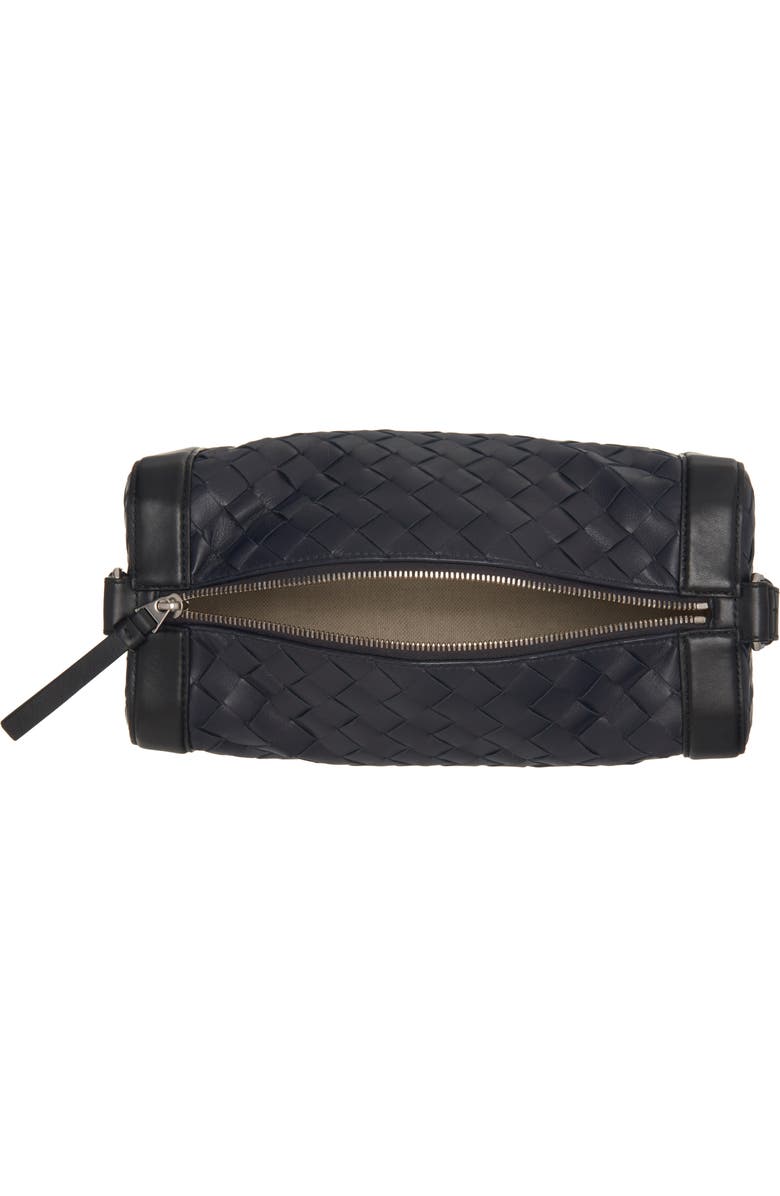 Bottega Veneta Classic Intrecciato Rectangular Crossbody Bag, Alternate, color, Space/ Black-Silver