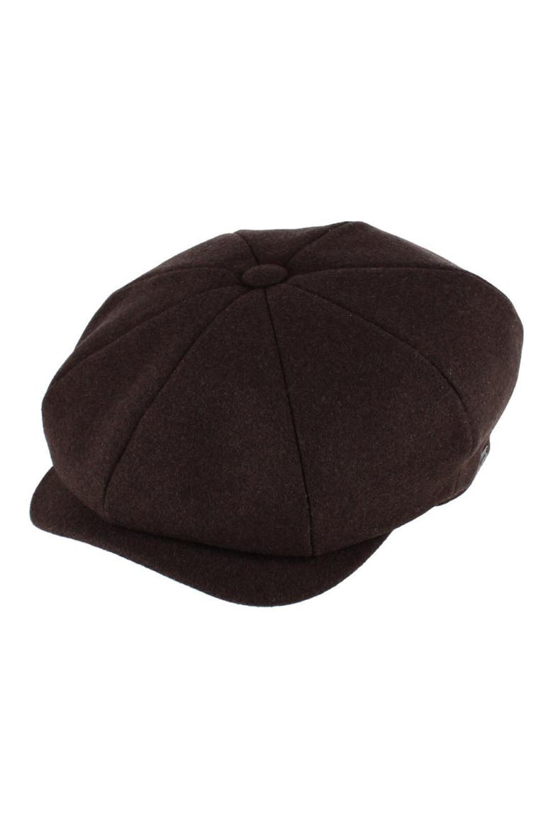 Men's Classic Retro Newsboy Cap with Curved Peak, Alternate, color, Brown