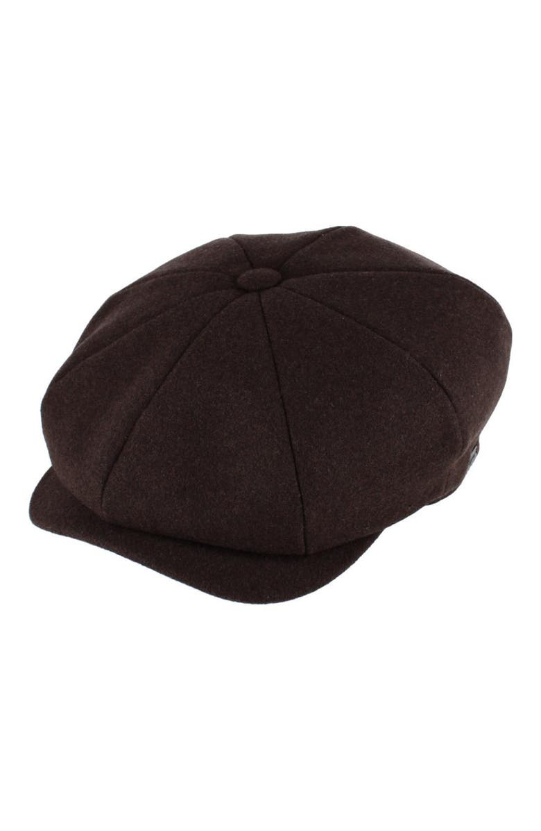 Wigens Men's Classic Retro Newsboy Cap with Curved Peak, Alternate, color, Brown
