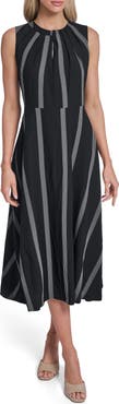 Calvin Klein Stripe Midi Dress
