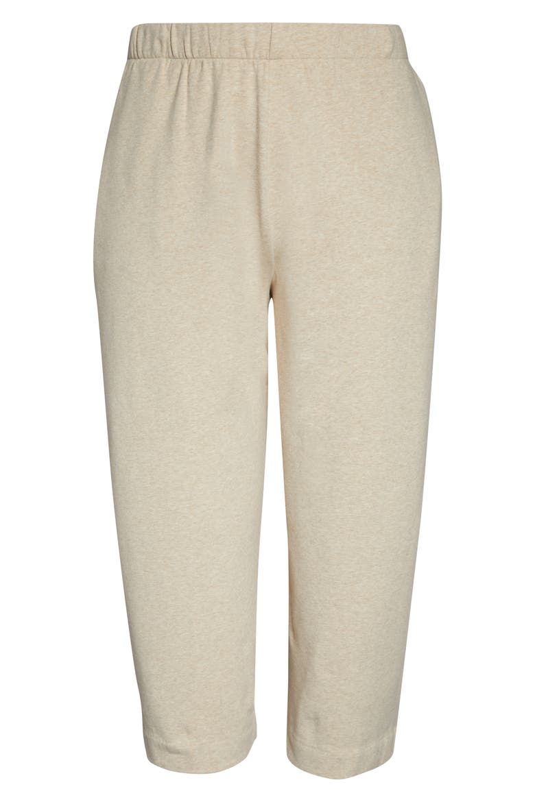 Crop Pull-On Cotton Blend Pants, Alternate, color, H WHITE SAND