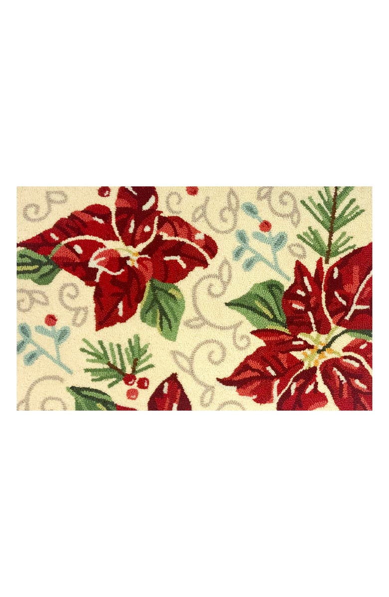 R16 HOME Poinsettia Doormat, Main, color, 
