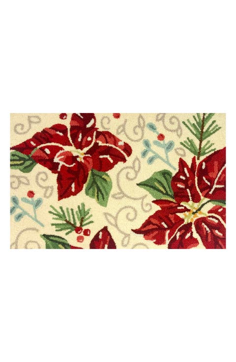 Poinsettia Doormat
