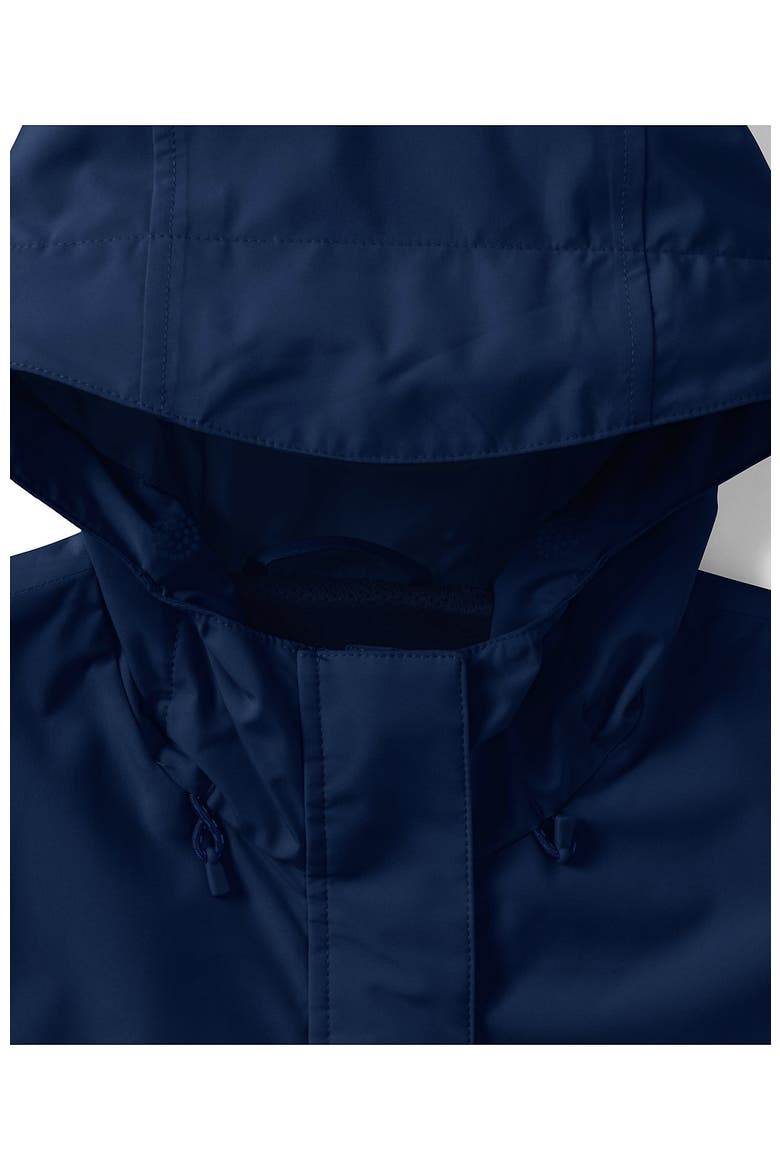 Plus Size Print Waterproof Hooded Packable Raincoat, Alternate, color, Deep Sea Navy