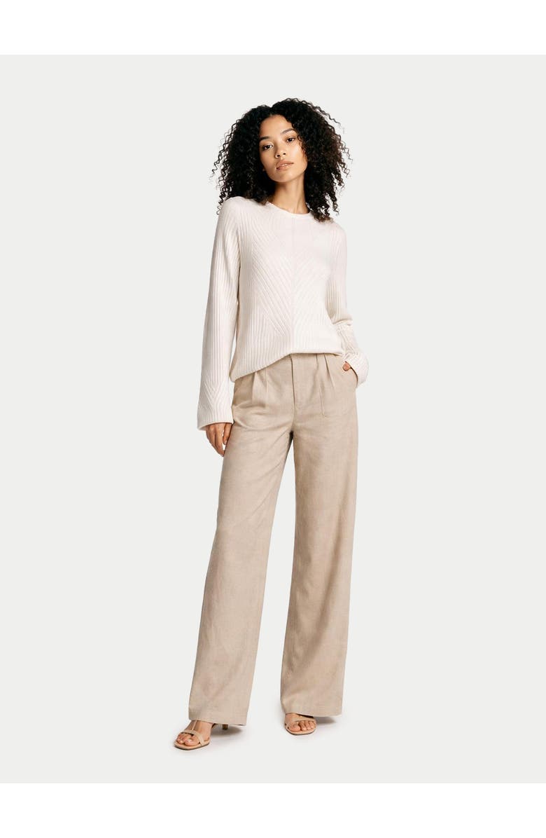 GOBI Mongolian Cashmere Rib-Knit Silk Cashmere  Sweater, Alternate, color, 