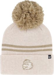 '47 Women's '47 Natural Oregon State Beavers Core & Inline Latte Cuffed Knit Hat with Pom