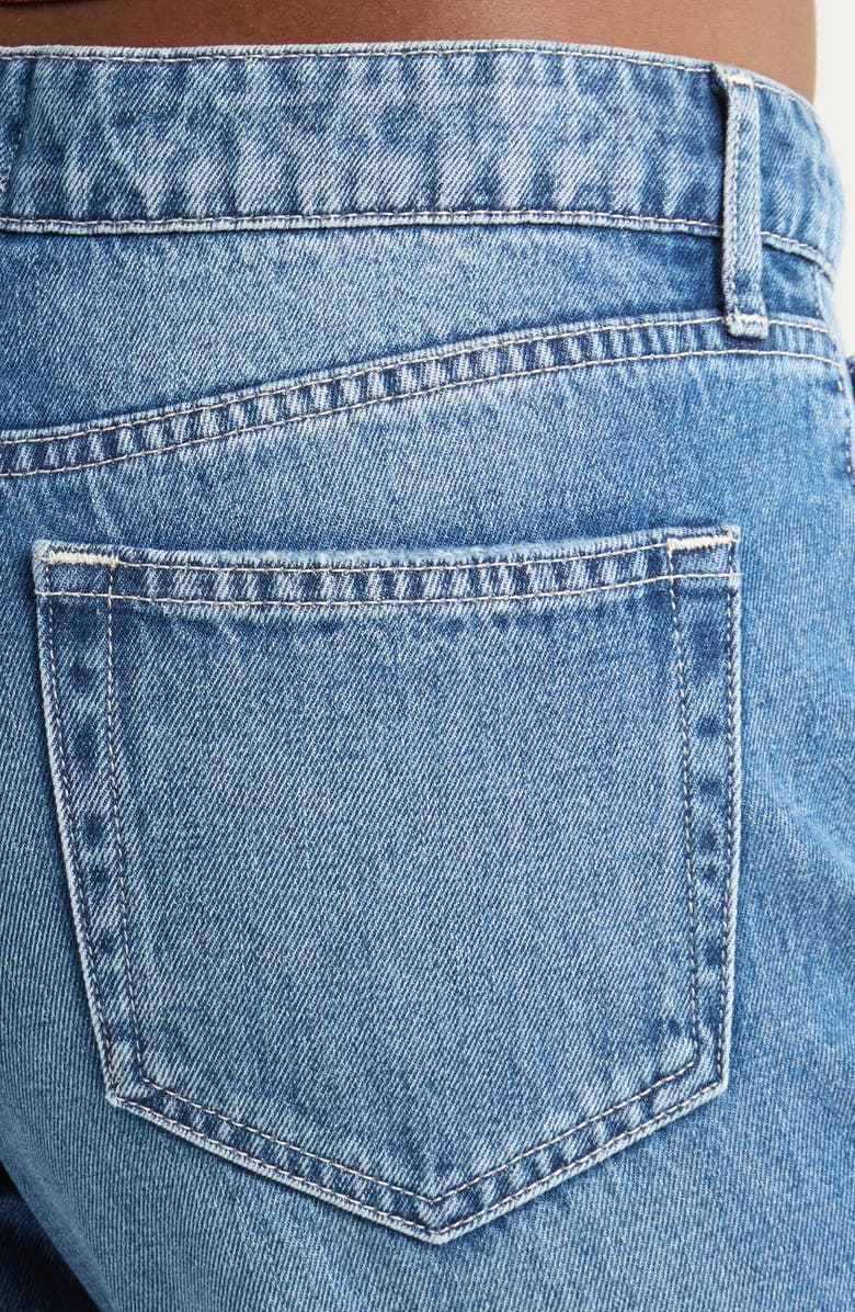 L'AGENCE Nevia Low Rise Slouch Straight Leg Jeans, Alternate, color, Woodrow Destruct