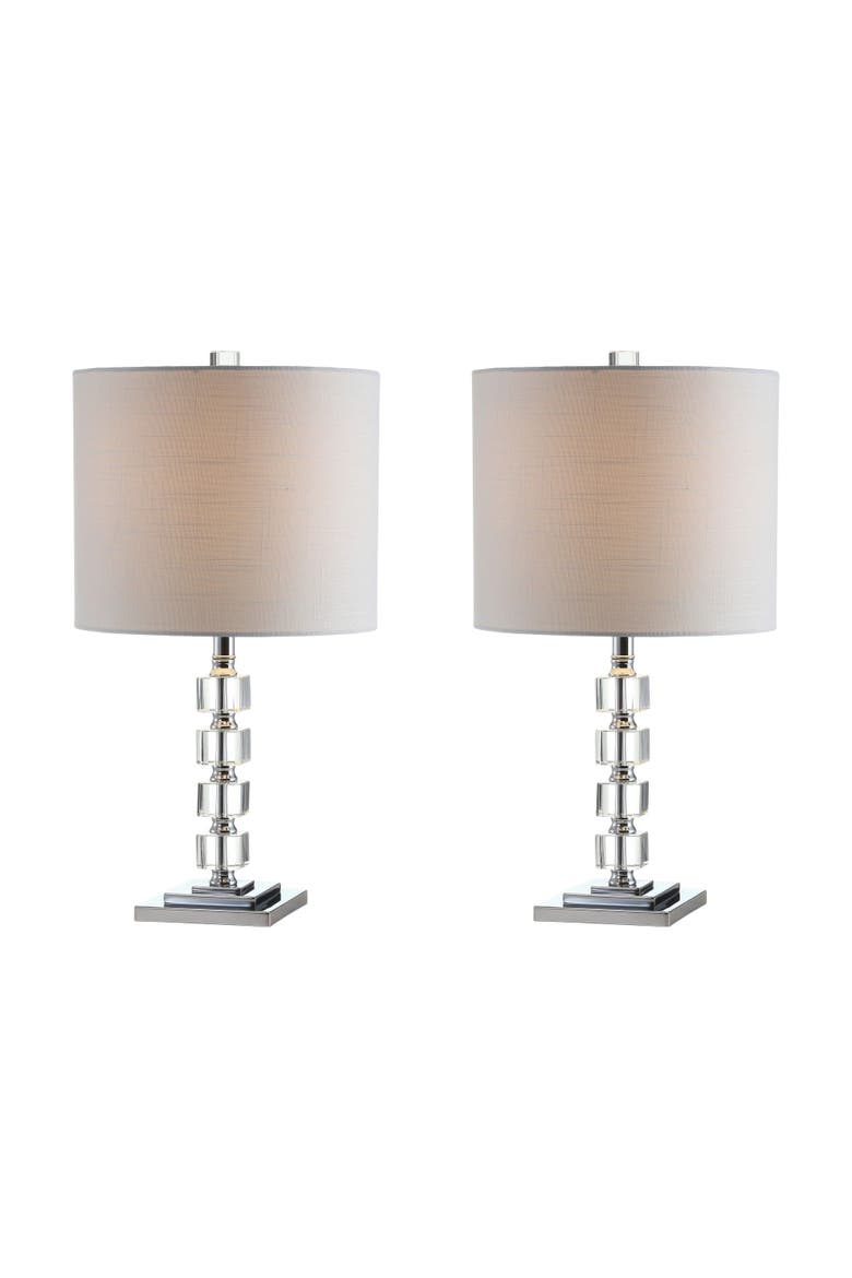 Barnard 22" LED Crystal/Metal Table Lamp, Clear, Main, color, Clear/Chrome