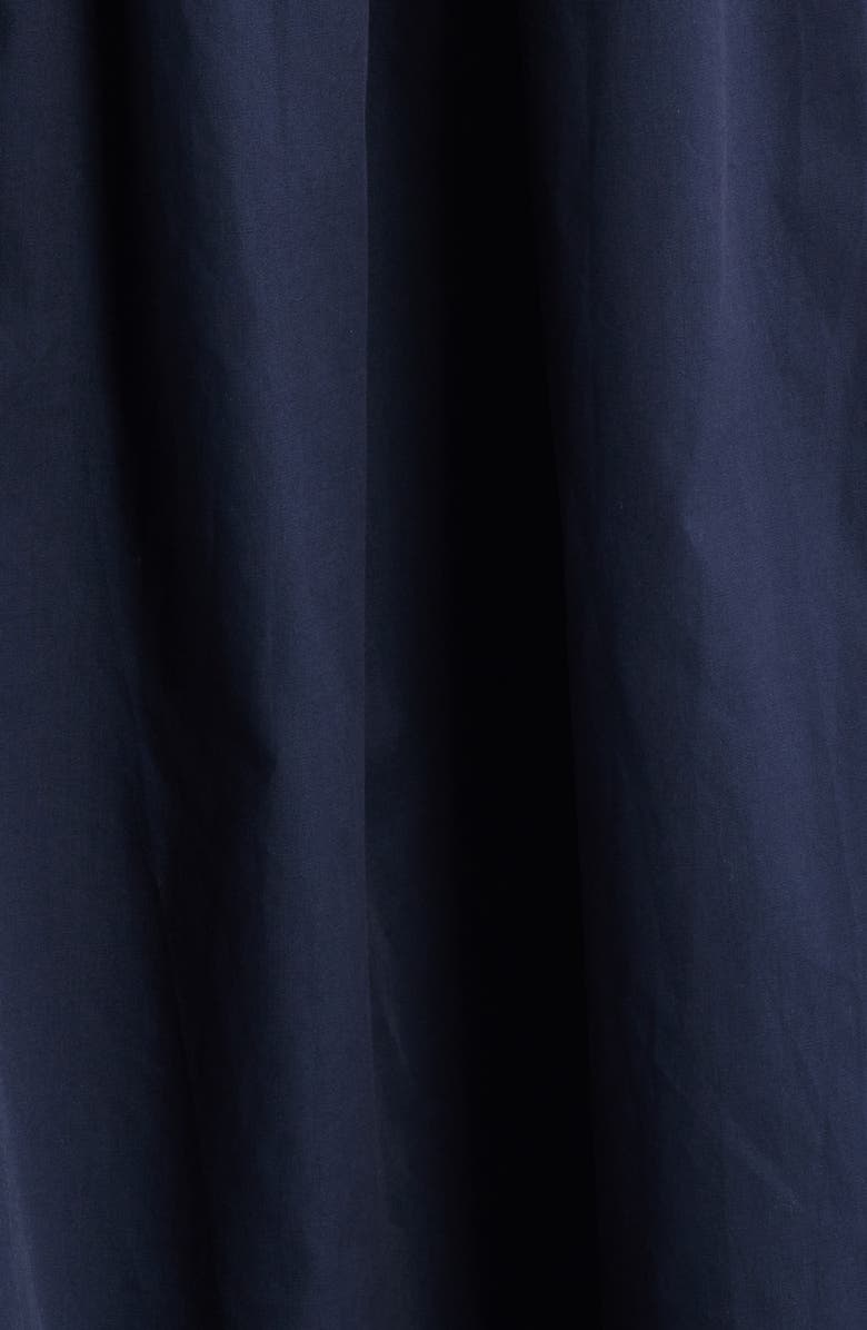 MOON RIVER Tie Front Smock Waist Midi Dress, Alternate, color, Navy