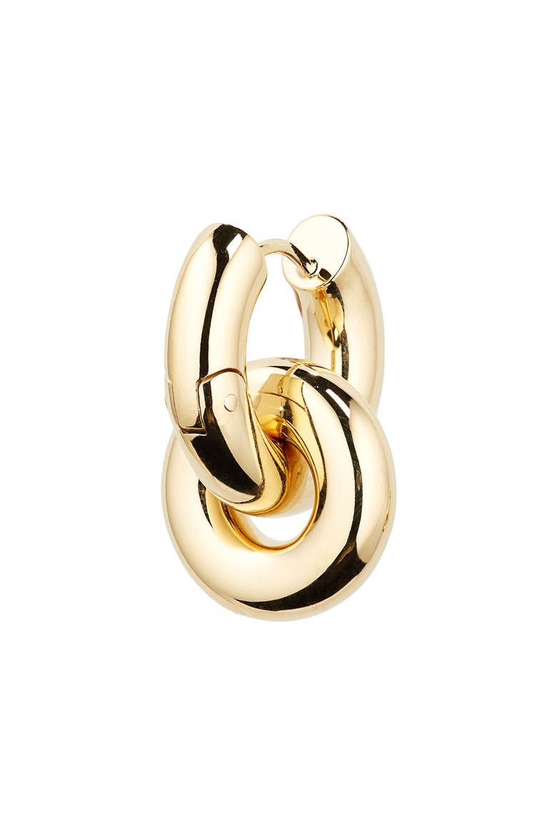 The Esther Huggie Hoop Earrings, Alternate, color, 18K GOLD PLATING