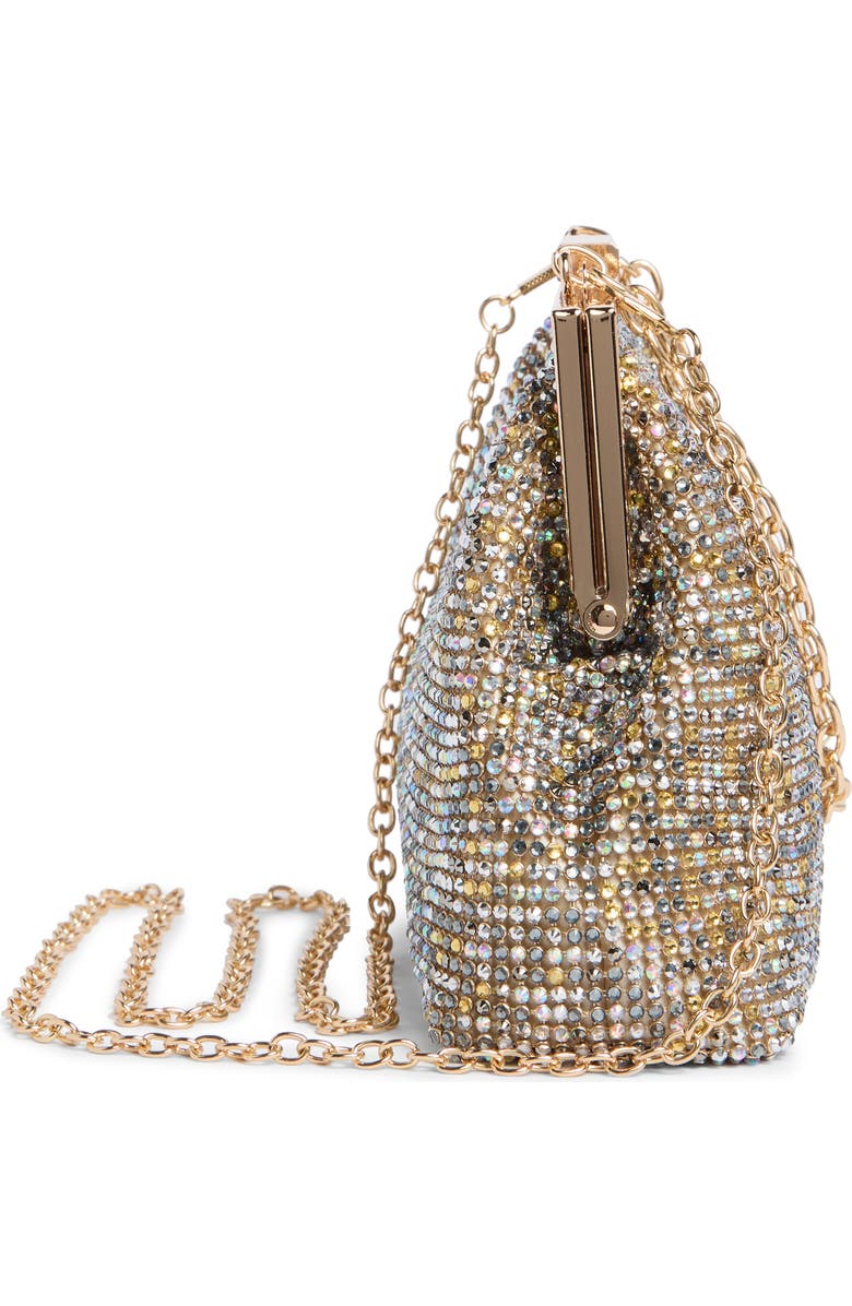 Jessica McClintock Sierra Rhinestone Embellished Chain Clutch, Alternate, color, Light Multi Metallic