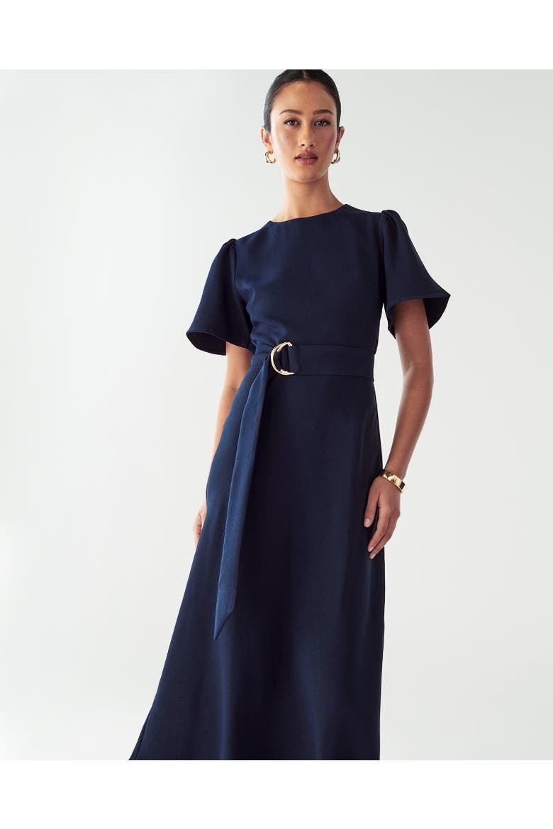 Bessi Midi Dress, Alternate, color, Navy Blue