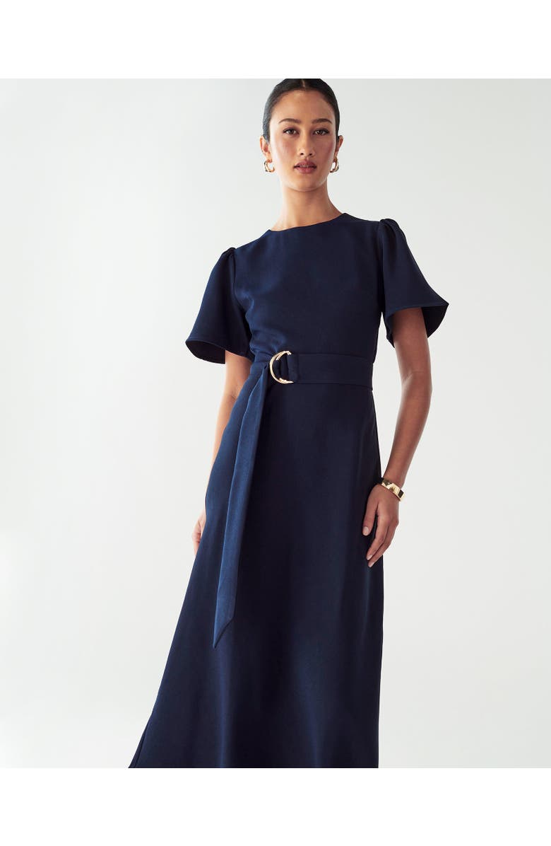 WILLA Bessi Midi Dress, Alternate, color, Navy Blue
