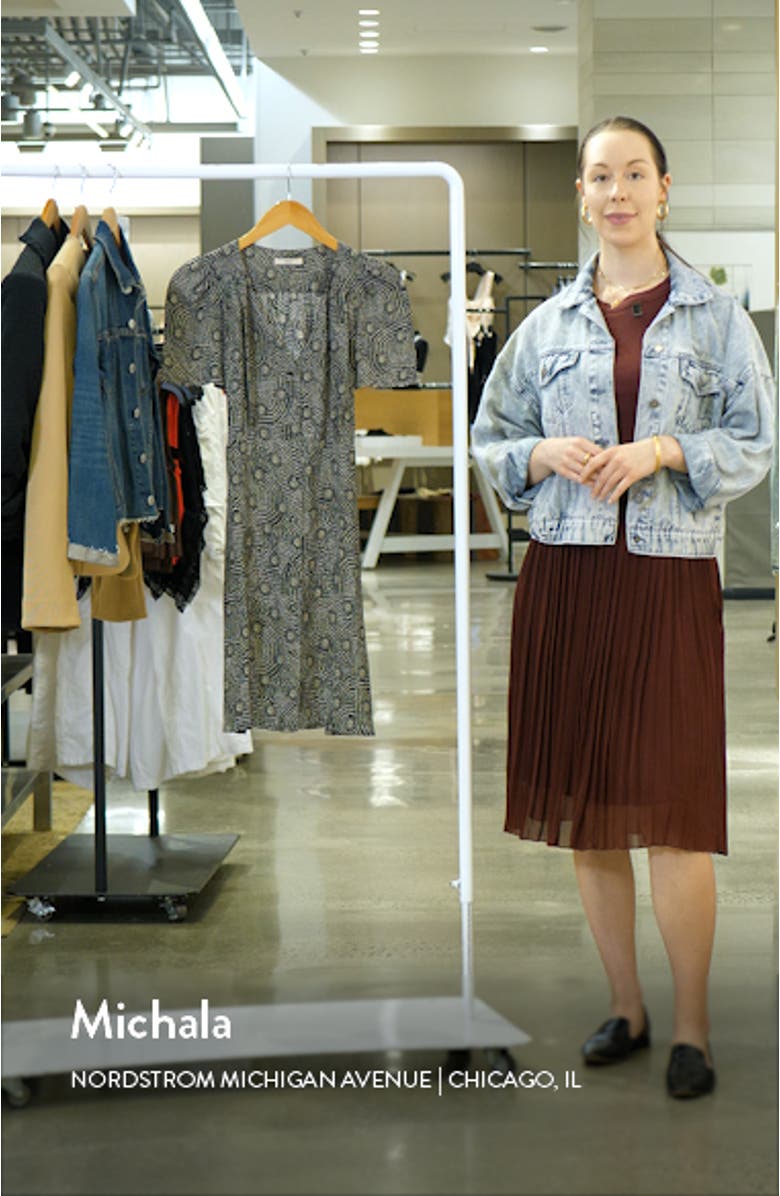 Claudia Abstract Print Dress, sales video thumbnail