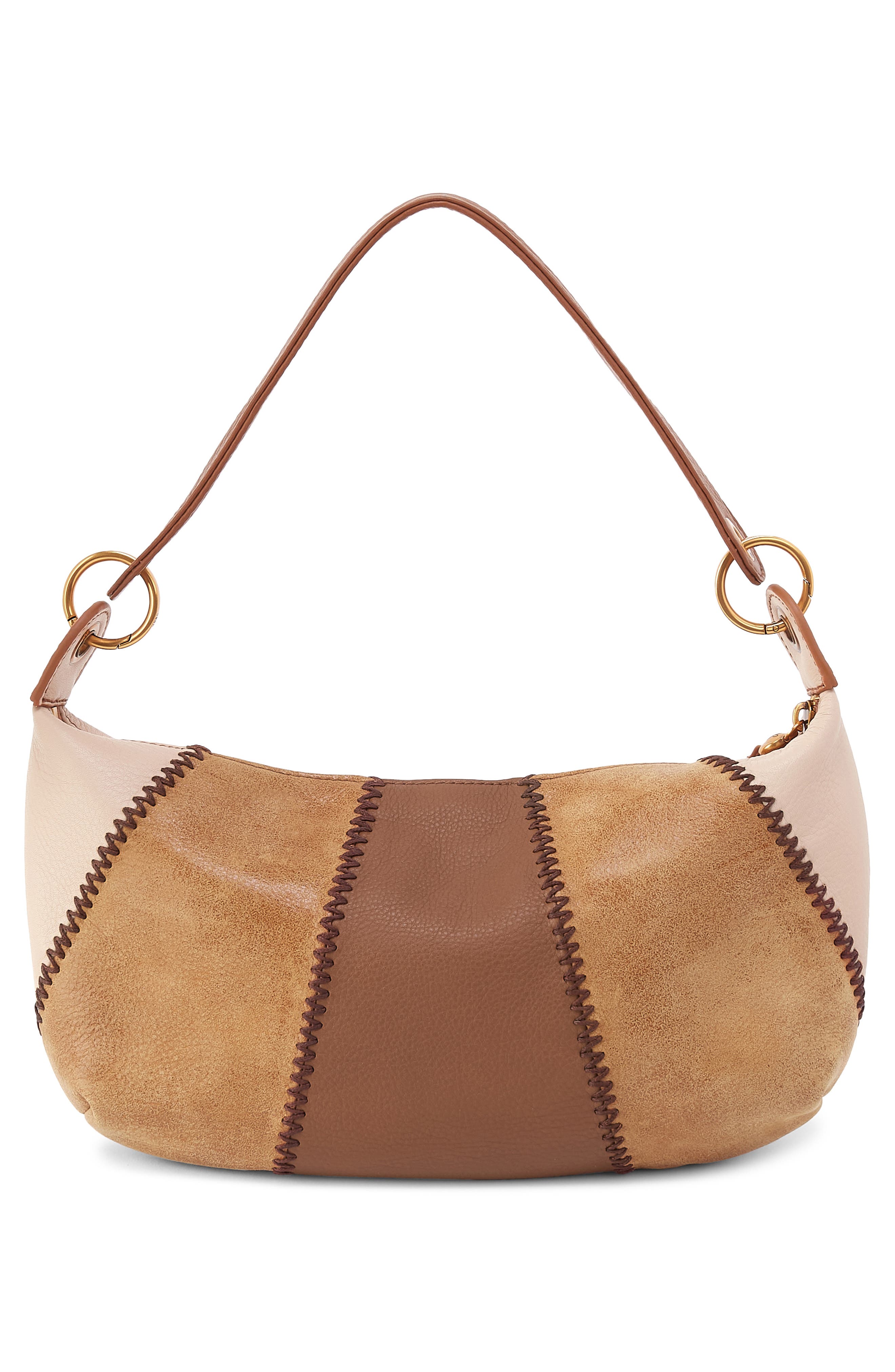 HOBO Mini Opal Leather Shoulder Bag, Alternate, color, Timber Brown