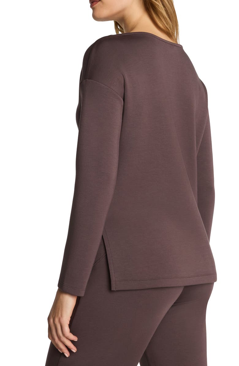 SPANX<sup>®</sup> Boat Neck Tunic Sweater, Alternate, color, Dark Cacao