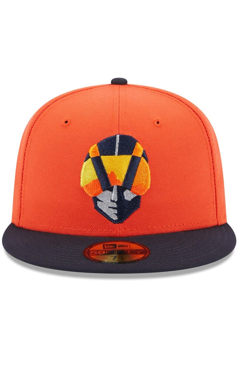 New Era Men's New Era Orange Las Vegas Aviators Authentic Collection Alternate Logo 59FIFTY Fitted Hat, Alternate, color, 