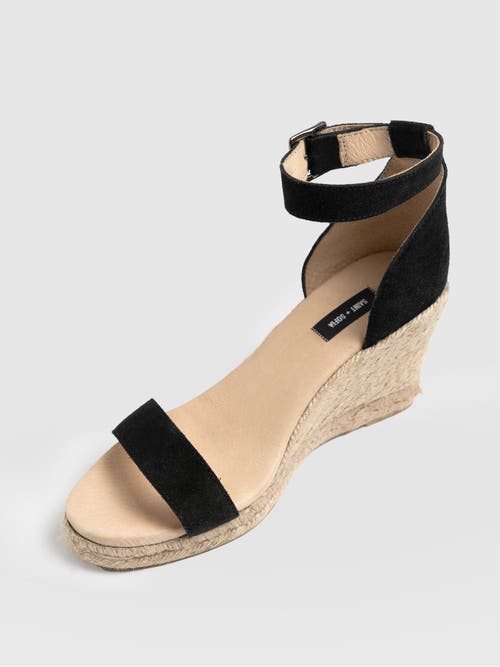 Saint + Sofia Serena Espadrille Wedges In Black