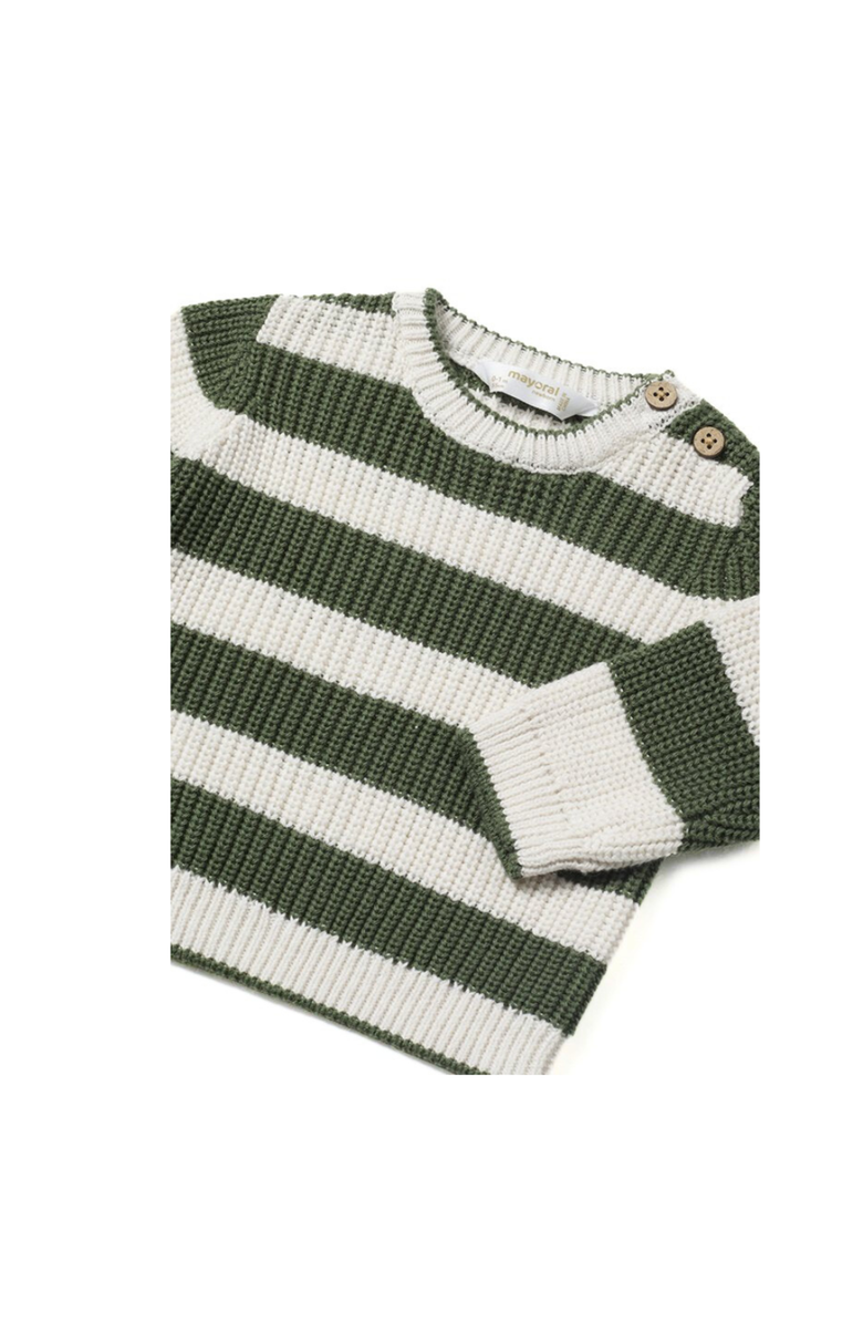 Mayoral Striped Forest Sweater, Alternate, color, Olive