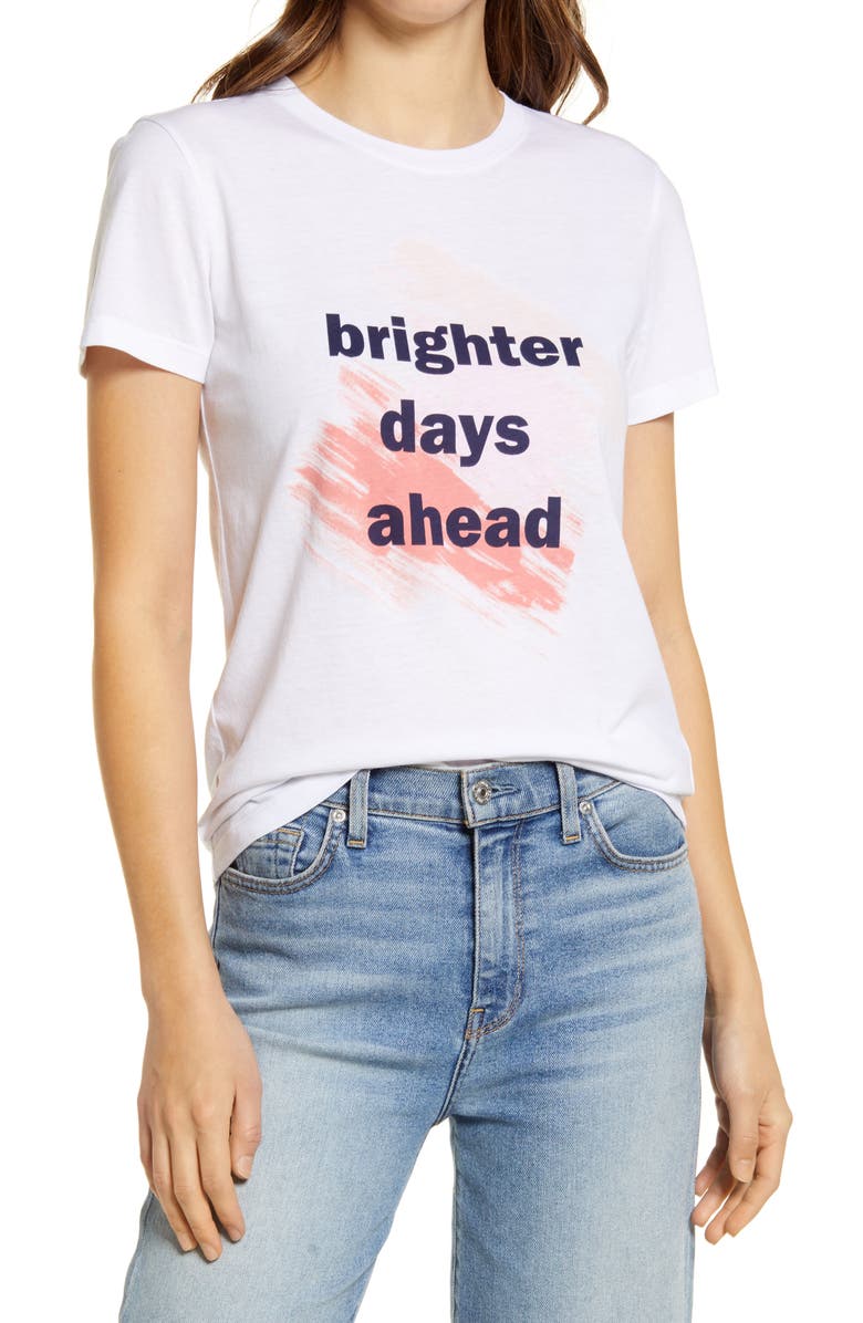 Halogen<sup>®</sup> Brighter Days Ahead Graphic Tee, Main, color, 