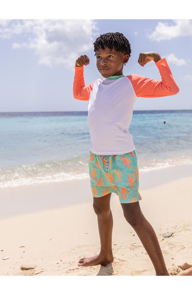 Snapper Rock Kids' Colorblock Long Sleeve Rashguard Top, Alternate, color, 