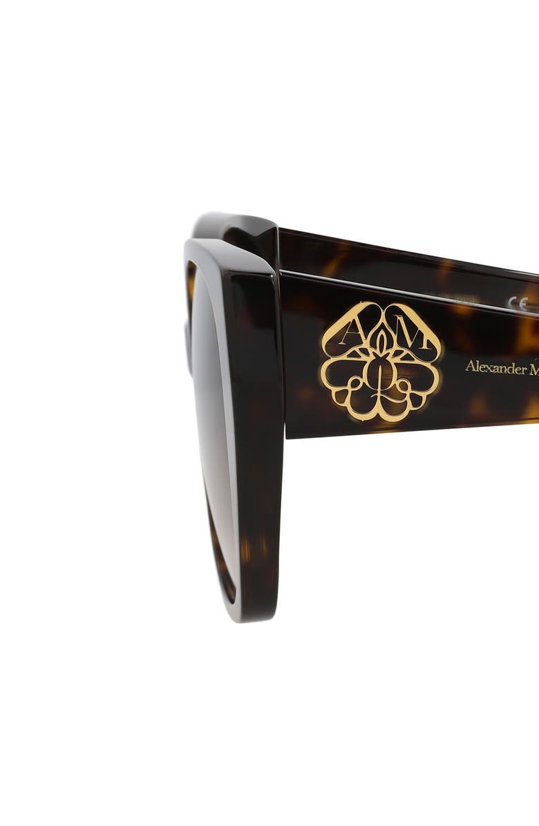 McQueen 58mm Oversize Cat Eye Sunglasses, Alternate, color,