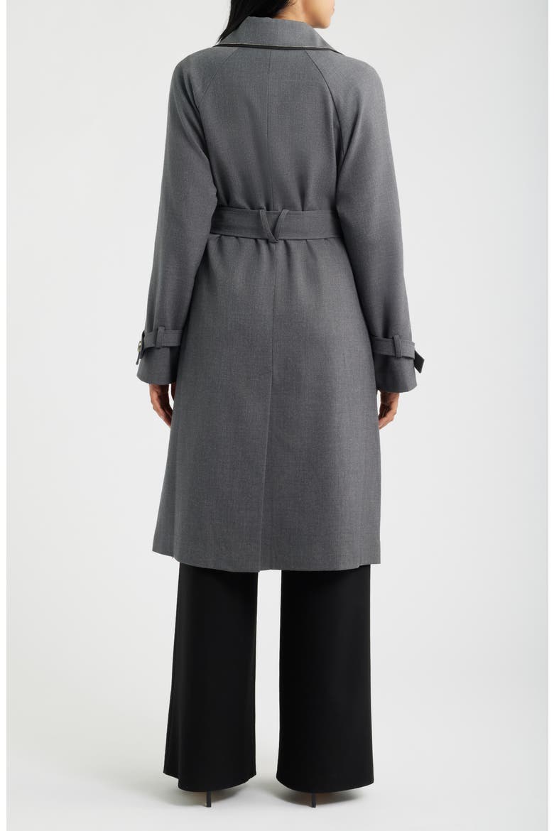 Stretch Gabardine Trench Coat, Alternate, color, CHARCOAL