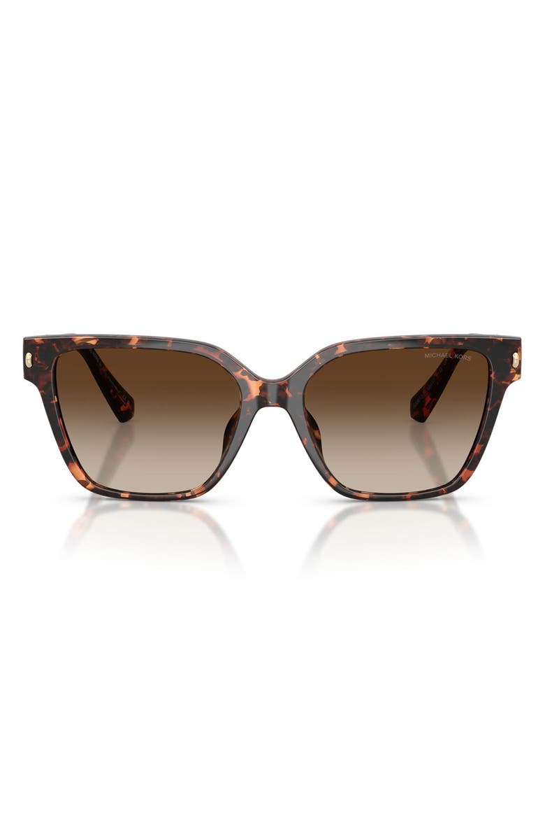 Michael Kors Piedmont 56mm Square Sunglasses, Main, color, Dark Tortoise / Smoke Gradient