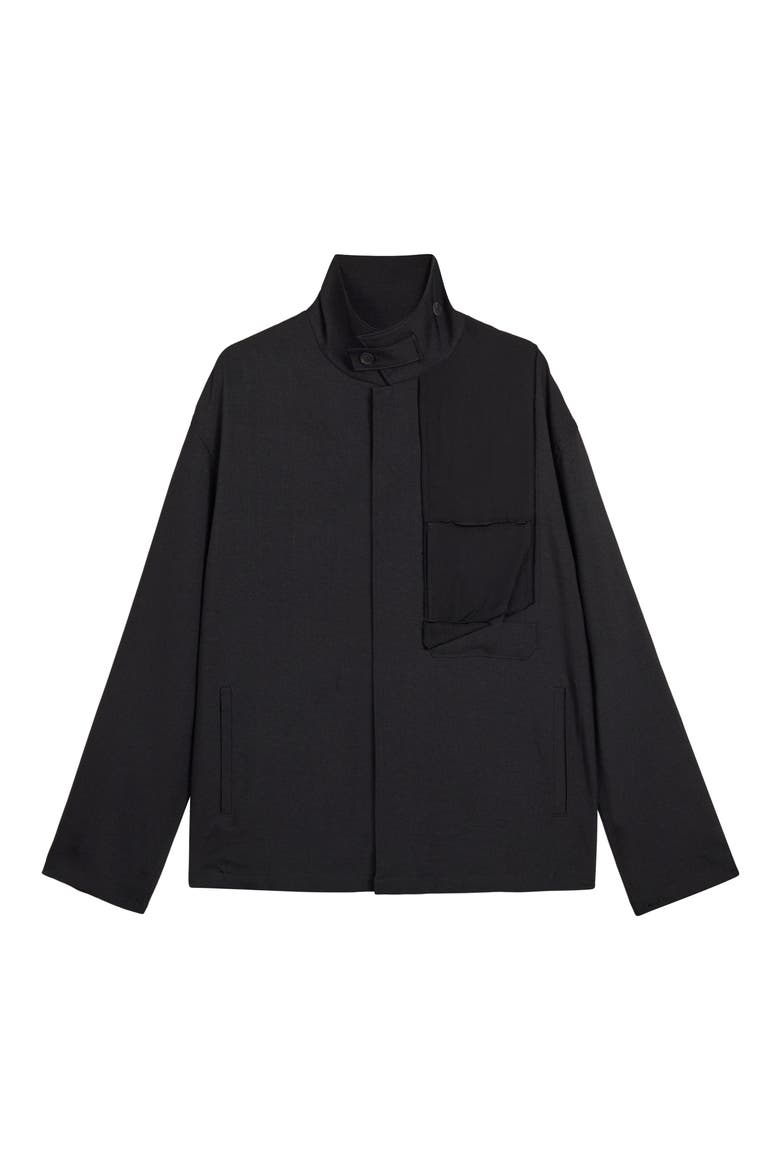 Twill Utility Jacket, Alternate, color, BLACK