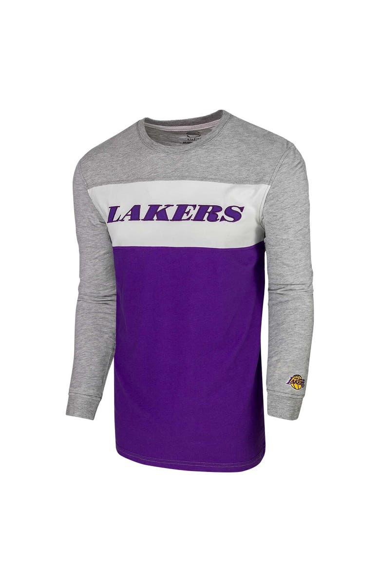 Stadium Essentials Unisex Heather Gray Los Angeles Lakers Loge Long Sleeve T-Shirt, Alternate, color, Heather Gray